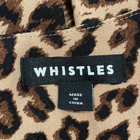 Whistles Jungle Cheetah Shirred Midi Dress leopard animal print 16891 - Picture 14 of 16